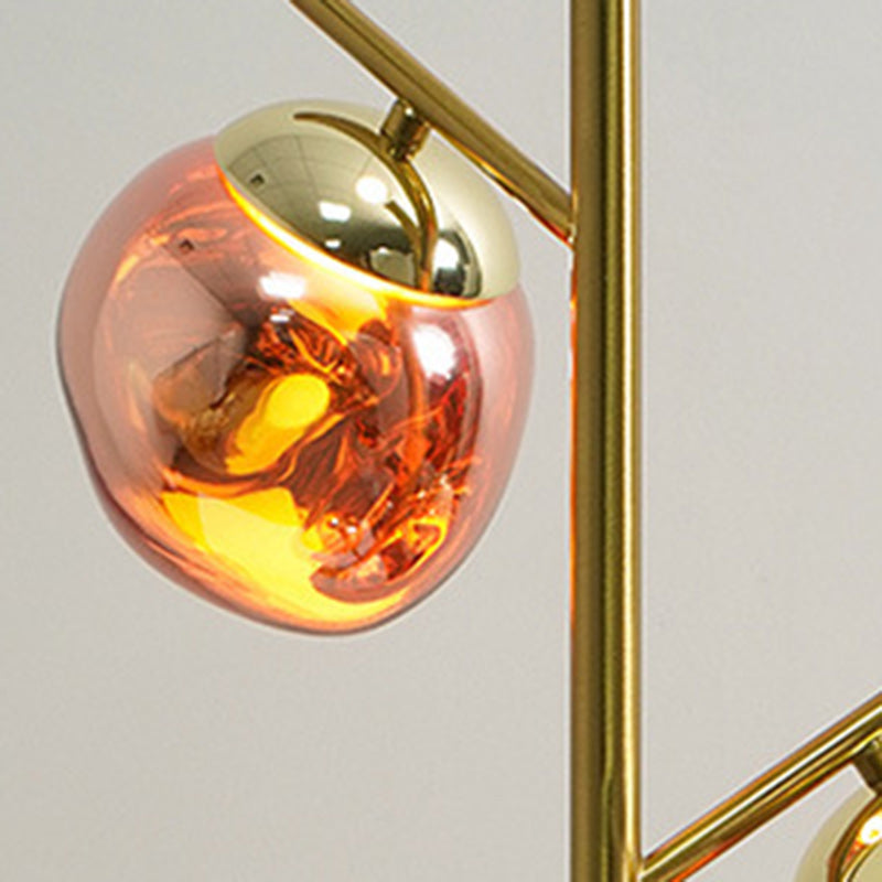 Contemporary Nordic Lava Orb Floor Lamp with Acrylic Lampshade & Iron Base - LED Lighting for Living Room