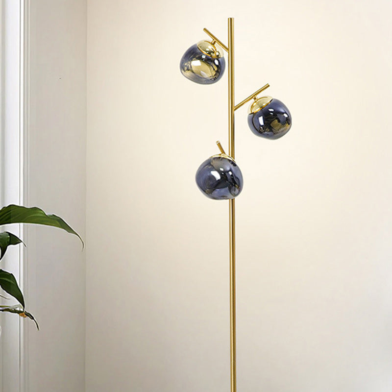 Contemporary Nordic Lava Orb Floor Lamp with Acrylic Lampshade & Iron Base - LED Lighting for Living Room