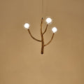 Traditional Japanese Dome Tree Branch Orbs Chandelier - 3/6/9/12/15 Light Polymer Glass for Dining Room