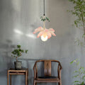 Traditional Chinese Lotus Orb Light Chandelier - Iron Resin Ceramics for Dining Room