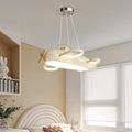 Contemporary Aircraft-Inspired Wrought Iron Pendant Light for Kids Bedroom, LED Solid Wood Ceiling Light, Creative Kids Room Lighting, Modern Airplane Design, Unique & Stylish Children’s Lighting, Bedroom Décor Ideas, Adjustable Height Kids Lights
