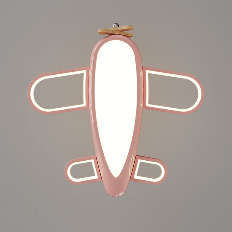Contemporary Aircraft-Inspired Wrought Iron Pendant Light for Kids Bedroom, LED Solid Wood Ceiling Light, Creative Kids Room Lighting, Modern Airplane Design, Unique & Stylish Children’s Lighting, Bedroom Décor Ideas, Adjustable Height Kids Lights