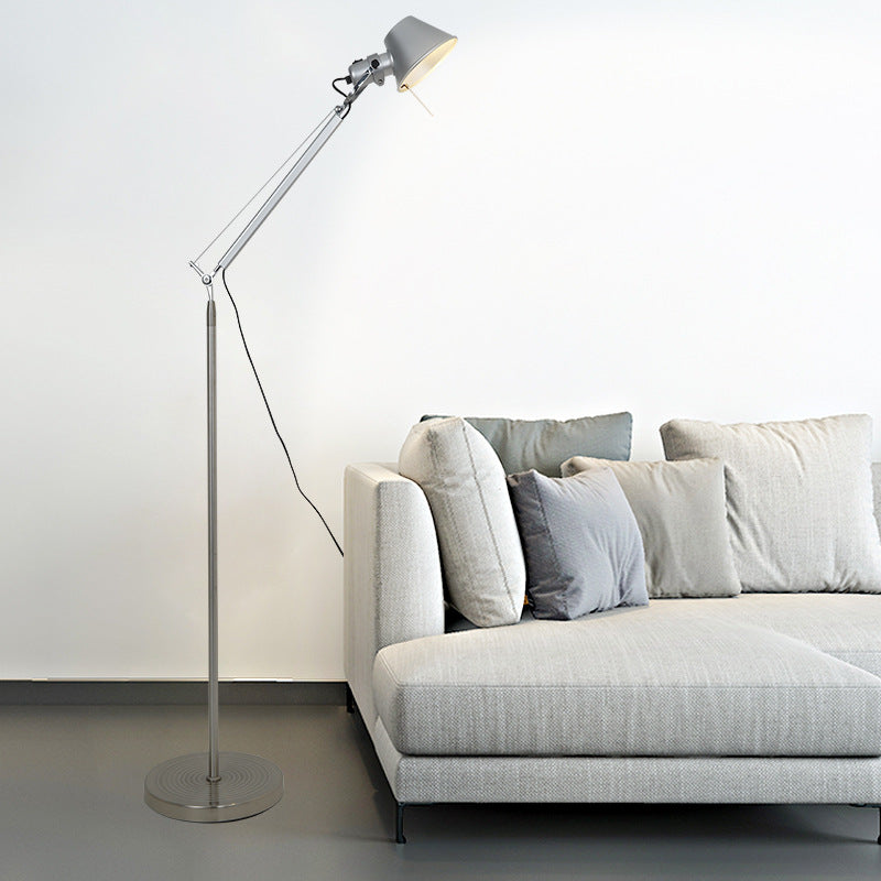 Contemporary Industrial Adjustable Aluminum Alloy Floor Lamp for Living Room
