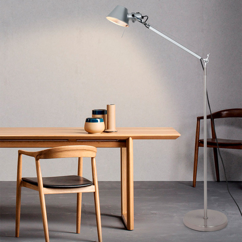 Contemporary Industrial Adjustable Aluminum Alloy Floor Lamp for Living Room