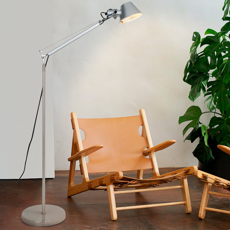 Contemporary Industrial Adjustable Aluminum Alloy Floor Lamp for Living Room