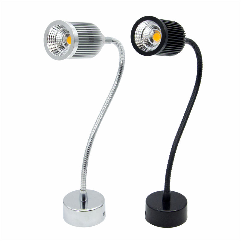 Contemporary Gooseneck LED Wall Sconce - Aluminum Bedside Lamp
