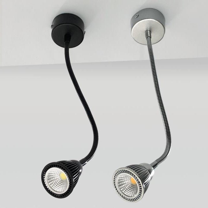 Contemporary Gooseneck LED Wall Sconce - Aluminum Bedside Lamp