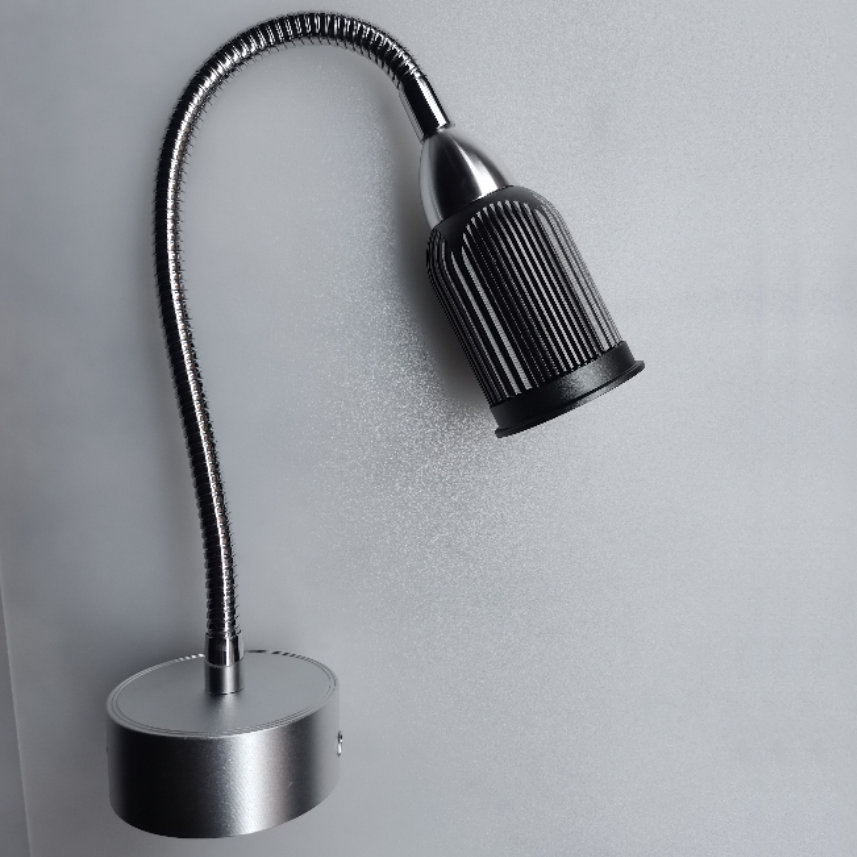 Contemporary Gooseneck LED Wall Sconce - Aluminum Bedside Lamp