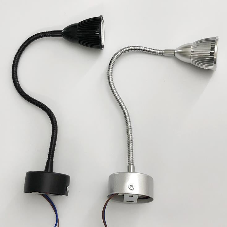 Contemporary Gooseneck LED Wall Sconce - Aluminum Bedside Lamp