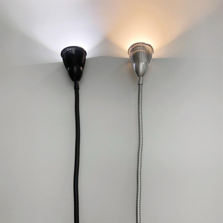Contemporary Gooseneck LED Wall Sconce - Aluminum Bedside Lamp