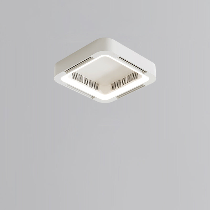 Modern Simplicity LED Flush Mount Ceiling Fan Light - Bladeless ABS Acrylic for Bedroom