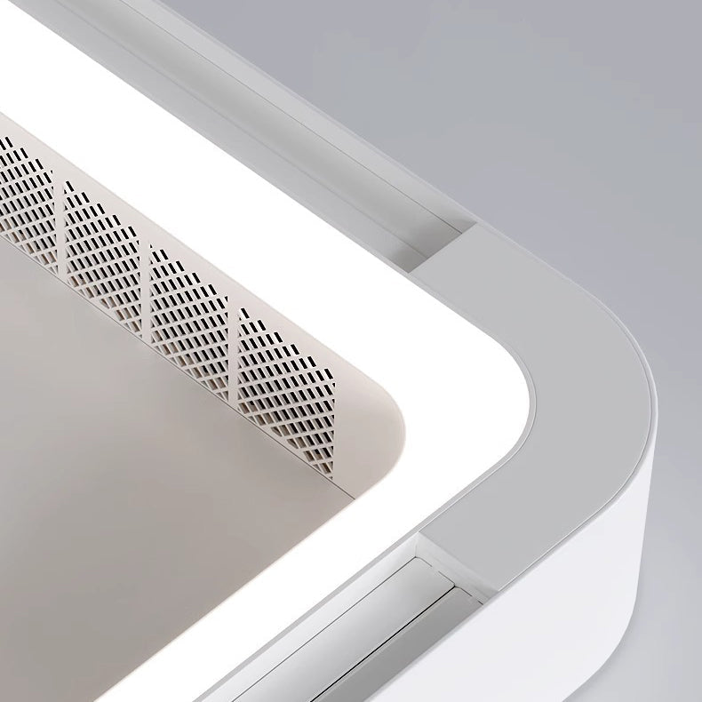 Modern Simplicity LED Flush Mount Ceiling Fan Light - Bladeless ABS Acrylic for Bedroom