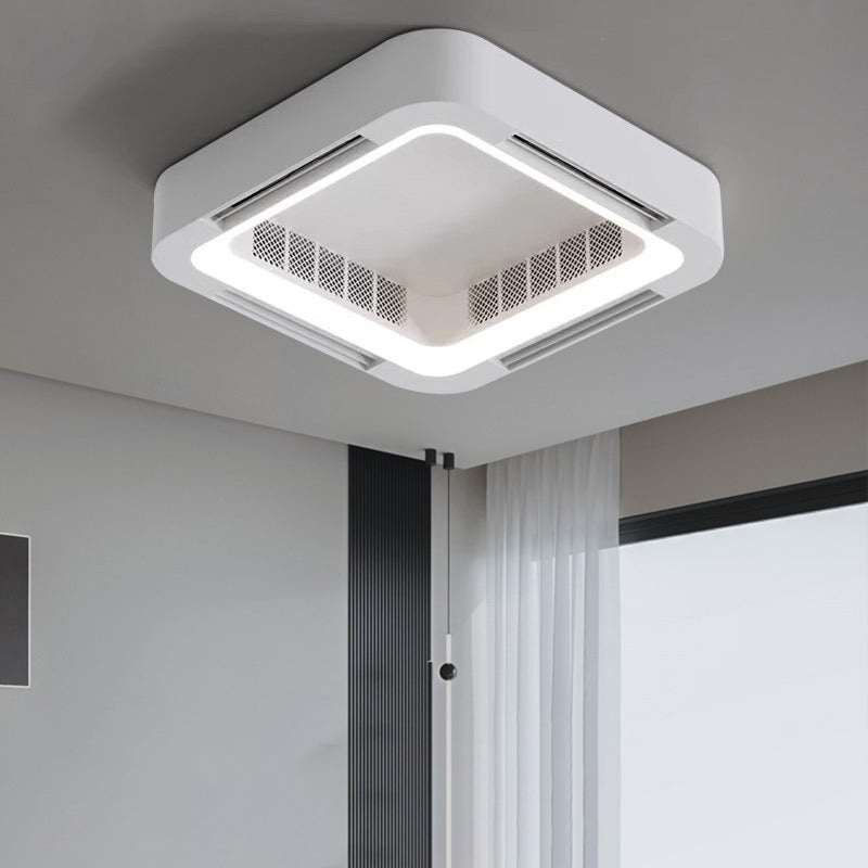 Modern Simplicity LED Flush Mount Ceiling Fan Light - Bladeless ABS Acrylic for Bedroom