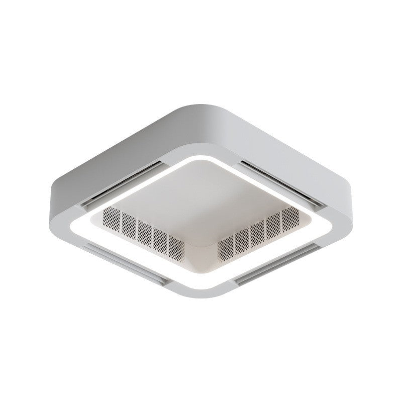 Modern Simplicity LED Flush Mount Ceiling Fan Light - Bladeless ABS Acrylic for Bedroom