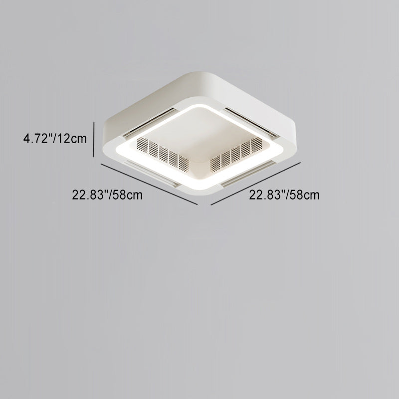Modern Simplicity LED Flush Mount Ceiling Fan Light - Bladeless ABS Acrylic for Bedroom