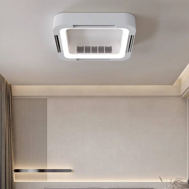 Modern Simplicity LED Flush Mount Ceiling Fan Light - Bladeless ABS Acrylic for Bedroom