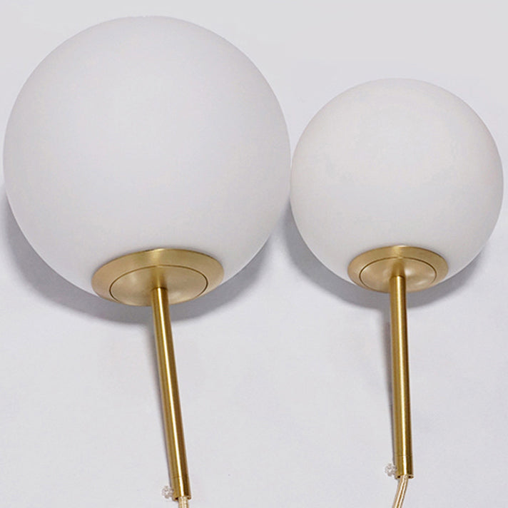 Modern Minimalist Iron Glass Round Ball Pendant Light for Living Room