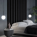 Modern Minimalist Iron Glass Round Ball Pendant Light for Living Room