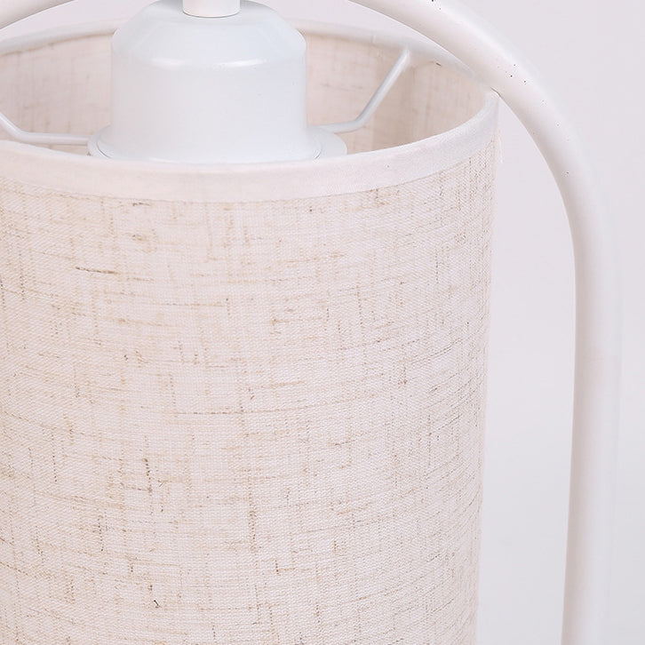 Contemporary Scandinavian Cylinder Solid Wood Metal Table Lamp for Bedroom
