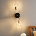 Contemporary Scandinavian Round Iron 2-Light Track Ceiling Light for Hallway