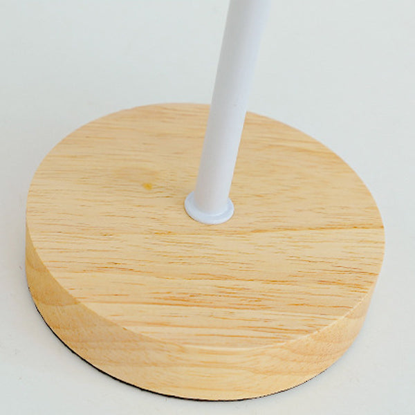 Modern Minimalist Trapezoidal Solid Wood Fabric LED Table Lamp for Bedroom, Contemporary Nightstand Light, Stylish Home Decor, Warm White Lighting, Eco-Friendly Design, Adjustable Brightness, Bedroom Lighting, Scandinavian Style Lamp, Chic Bedroom Accesso