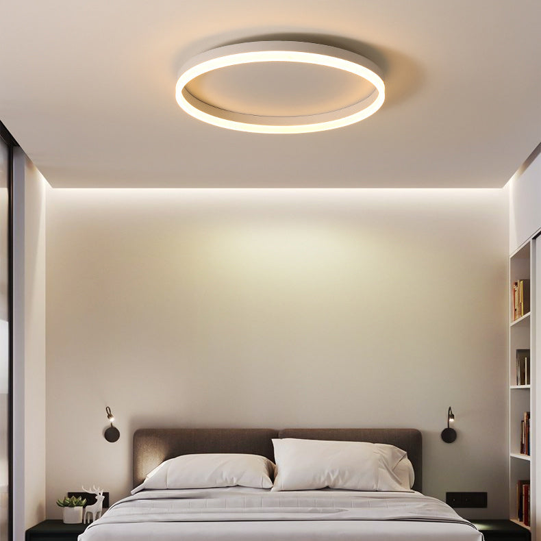 Modern Minimalist Acrylic LED Ceiling Light for Bedroom - Round Flush Mount Fixture