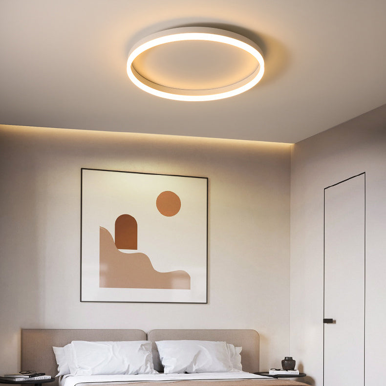 Modern Minimalist Acrylic LED Ceiling Light for Bedroom - Round Flush Mount Fixture
