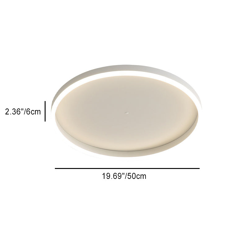 Modern Minimalist Acrylic LED Ceiling Light for Bedroom - Round Flush Mount Fixture