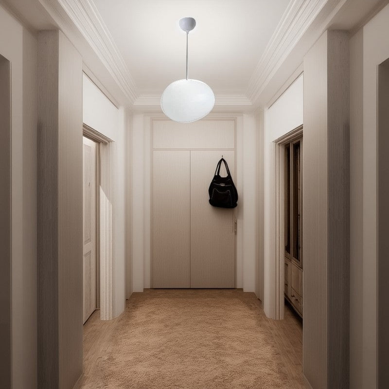 Modern Minimalist Pebble Pendant Light - Acrylic Resin 1-Light for Living Room