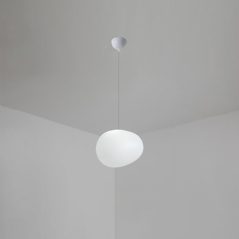 Modern Minimalist Pebble Pendant Light - Acrylic Resin 1-Light for Living Room