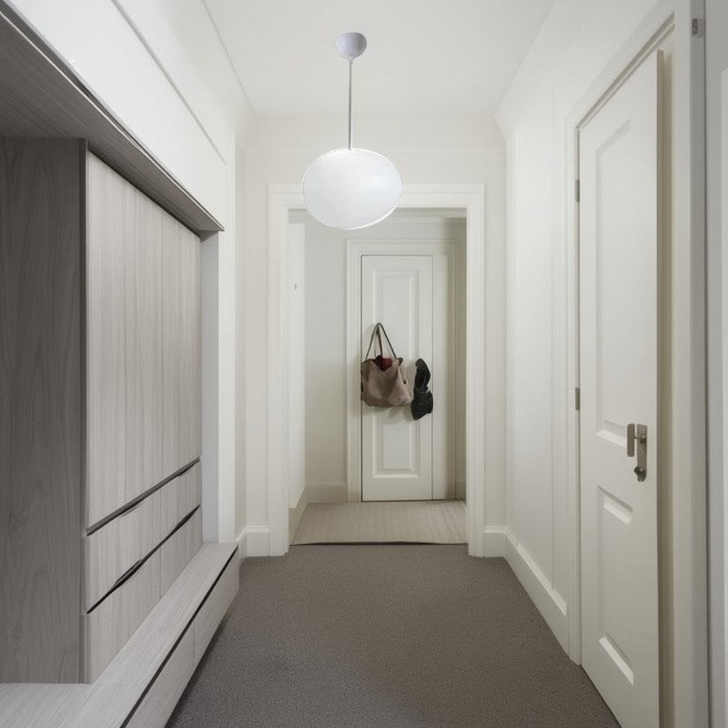 Modern Minimalist Pebble Pendant Light - Acrylic Resin 1-Light for Living Room