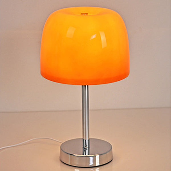 Modern Minimalist Mushroom LED Table Lamp - Cylinder Glass & Iron Design for Bedroom