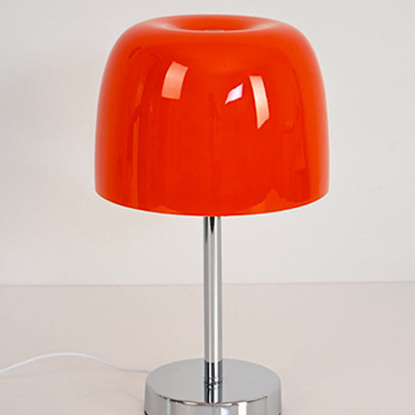 Modern Minimalist Mushroom LED Table Lamp - Cylinder Glass & Iron Design for Bedroom