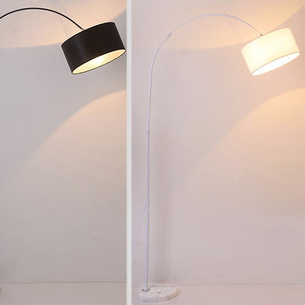 Modern Minimalist Cylindrical Iron Floor Lamp - 1-Light for Bedroom