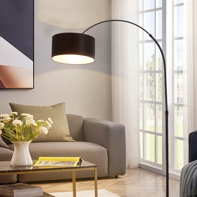 Modern Minimalist Cylindrical Iron Floor Lamp - 1-Light for Bedroom