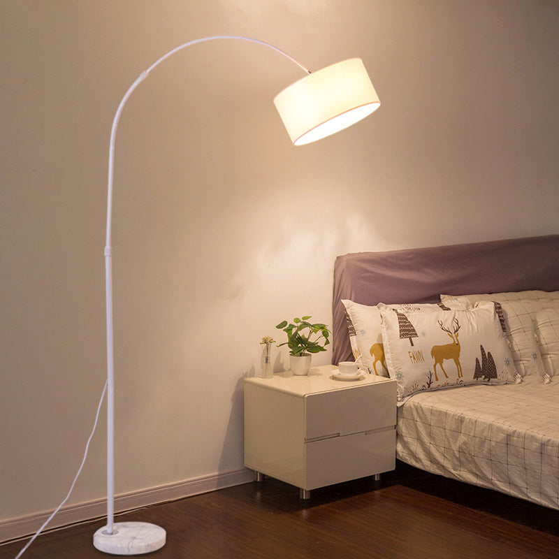 Modern Minimalist Cylindrical Iron Floor Lamp - 1-Light for Bedroom