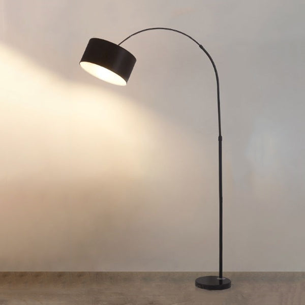 Modern Minimalist Cylindrical Iron Floor Lamp - 1-Light for Bedroom