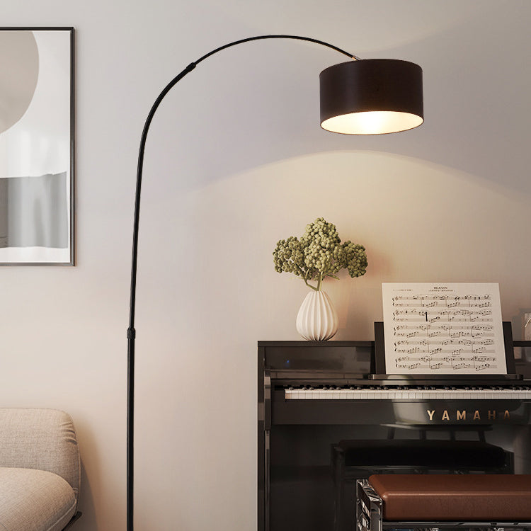 Modern Minimalist Cylindrical Iron Floor Lamp - 1-Light for Bedroom