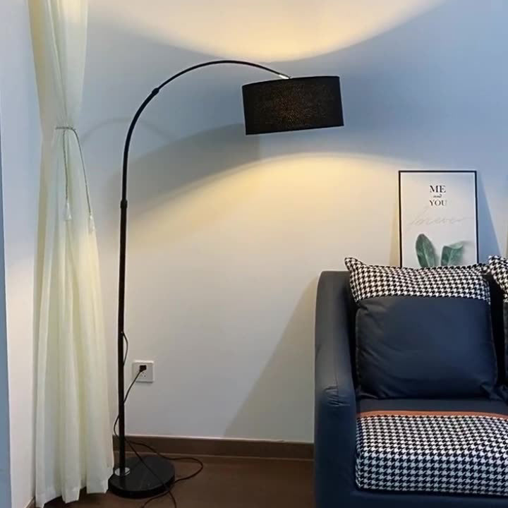 Modern Minimalist Cylindrical Iron Floor Lamp - 1-Light for Bedroom