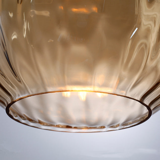 Modern Minimalist Water Drop Pendant Light - Glass & Wood 1-Light for Dining Room
