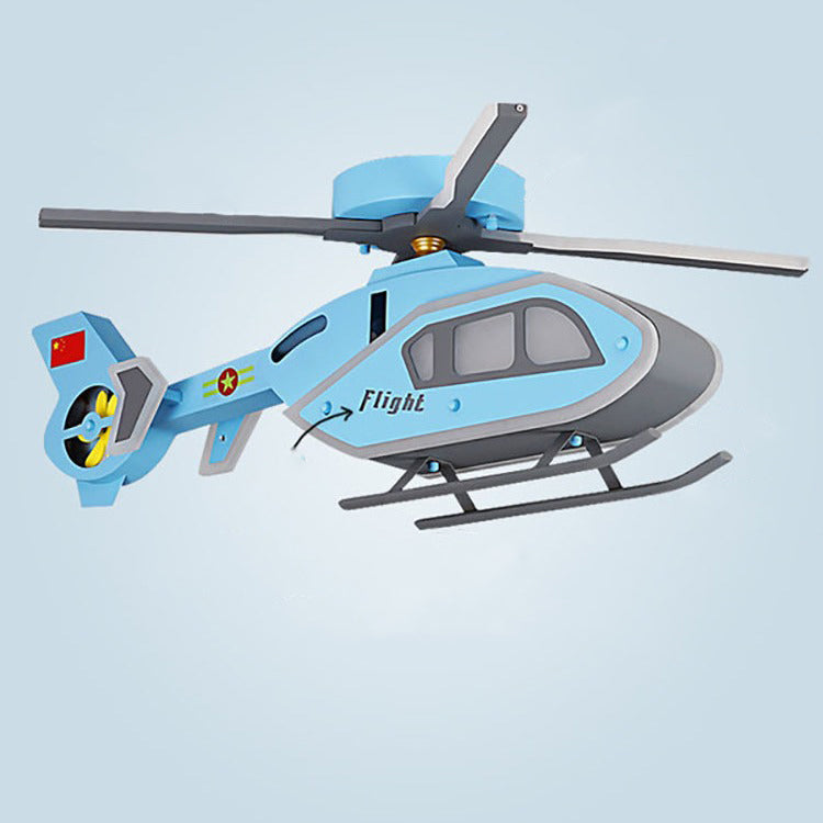 Modern Creative Iron Acrylic Helicopter LED Semi-Flush Mount Ceiling Light for Kids' Bedroom, Unique Children's Room Lighting, Aircraft Theme Decor, Fun Aviation Design, Stylish Kids Ceiling Fixture, Energy-Efficient LED Lamp, Adjustable Brightness, Playf