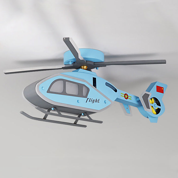 Modern Creative Iron Acrylic Helicopter LED Semi-Flush Mount Ceiling Light for Kids' Bedroom, Unique Children's Room Lighting, Aircraft Theme Decor, Fun Aviation Design, Stylish Kids Ceiling Fixture, Energy-Efficient LED Lamp, Adjustable Brightness, Playf