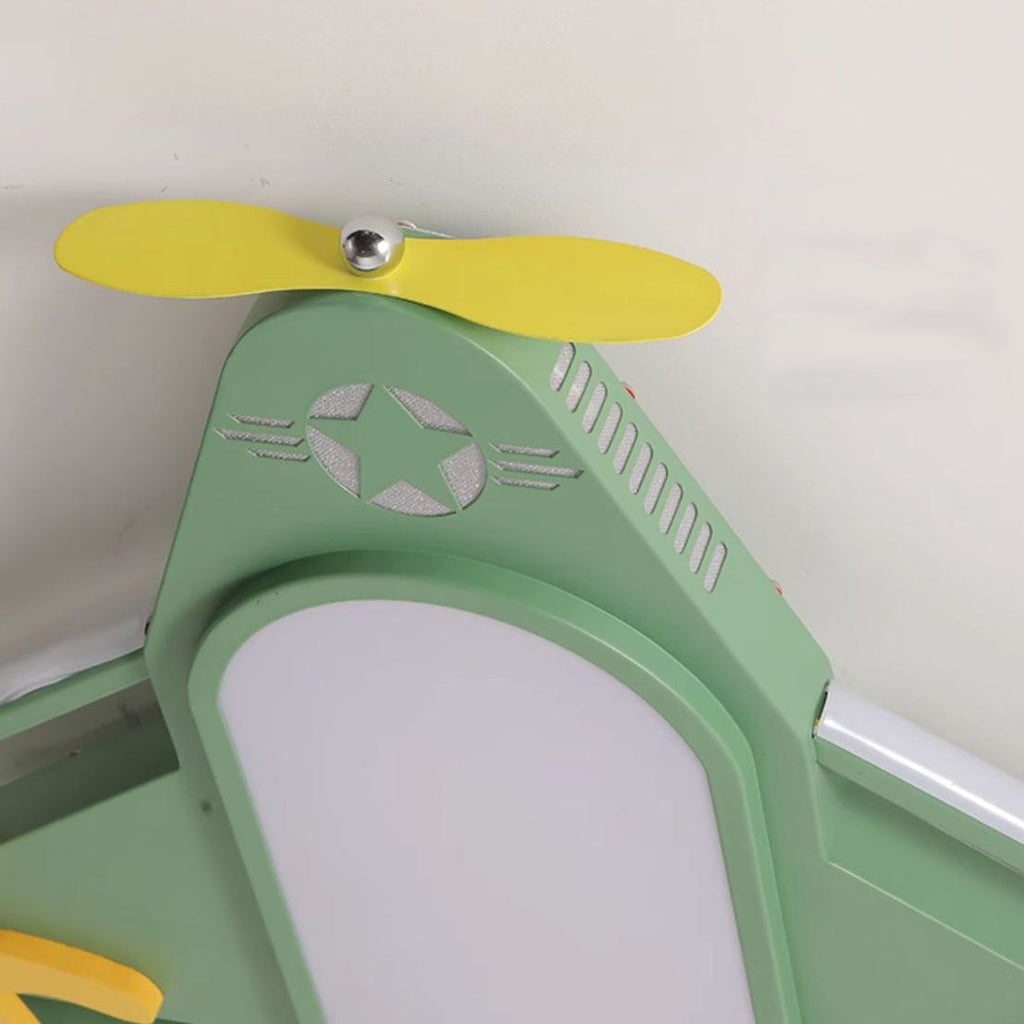 Contemporary Creative Iron Acrylic Airplane LED Flush Mount Ceiling Light Kids Bedroom Nursery Fixture, Modern Children’s Room Decor, Aviation Lighting, Airplane Theme Illumination, Stylish Ceiling Light for Boys and Girls Room