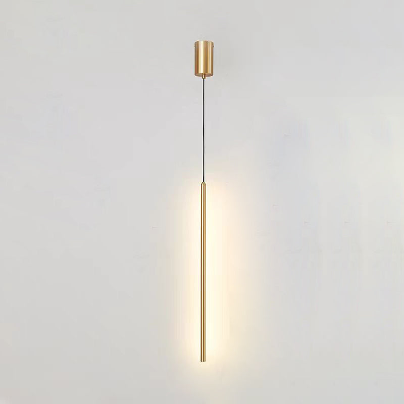 Modern Minimalist Aluminum Silicone Cylinder LED Pendant Light for Bedroom - Sleek Design, Energy Efficient, Adjustable Height, Stylish Lighting Solution