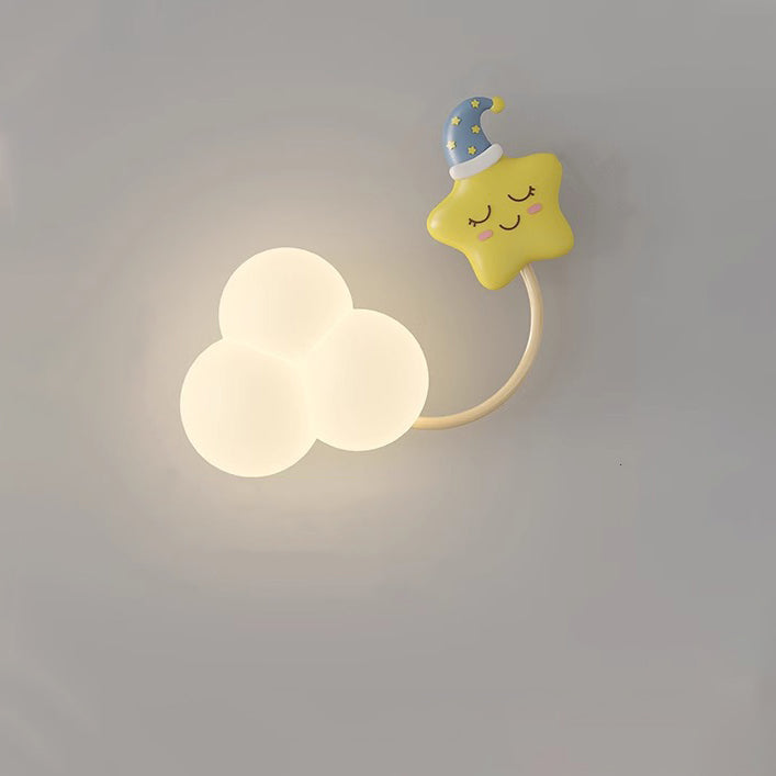Contemporary Cloud-Shaped LED Wall Sconce Lamp for Bedroom - Modern Iron & Plastic Design, Decorative Lighting Fixture, Cozy Atmosphere, Unique Wall Light, Ideal for Kids' Room, Nursery, Living Room, Home Decor, Energy-Efficient Illumination, Stylish Bedr