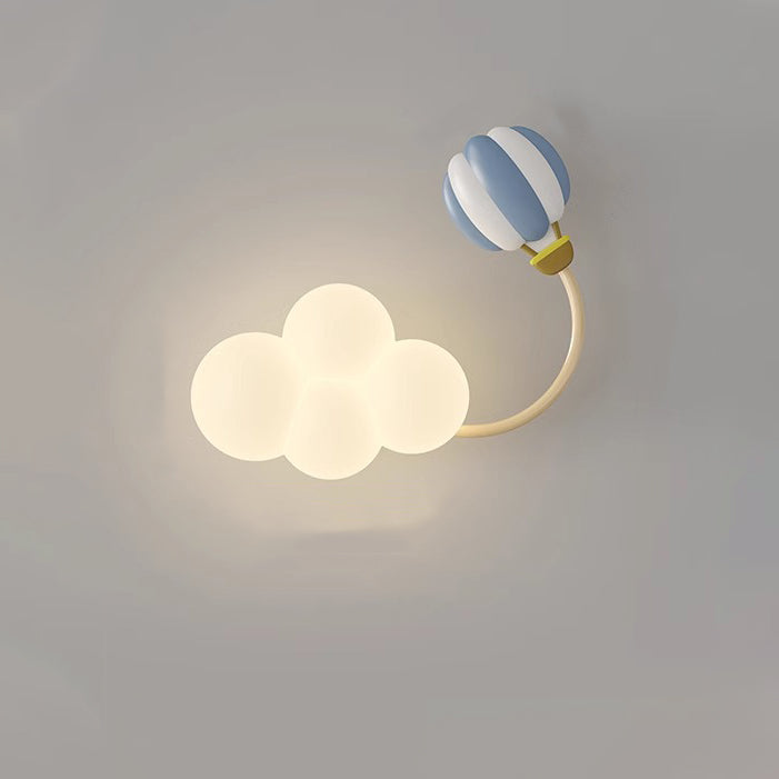 Contemporary Cloud-Shaped LED Wall Sconce Lamp for Bedroom - Modern Iron & Plastic Design, Decorative Lighting Fixture, Cozy Atmosphere, Unique Wall Light, Ideal for Kids' Room, Nursery, Living Room, Home Decor, Energy-Efficient Illumination, Stylish Bedr