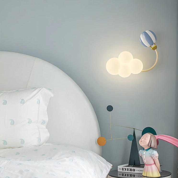 Contemporary Cloud-Shaped LED Wall Sconce Lamp for Bedroom - Modern Iron & Plastic Design, Decorative Lighting Fixture, Cozy Atmosphere, Unique Wall Light, Ideal for Kids' Room, Nursery, Living Room, Home Decor, Energy-Efficient Illumination, Stylish Bedr