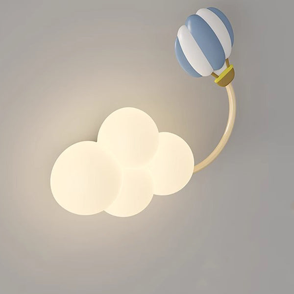 Contemporary Cloud-Shaped LED Wall Sconce Lamp for Bedroom - Modern Iron & Plastic Design, Decorative Lighting Fixture, Cozy Atmosphere, Unique Wall Light, Ideal for Kids' Room, Nursery, Living Room, Home Decor, Energy-Efficient Illumination, Stylish Bedr