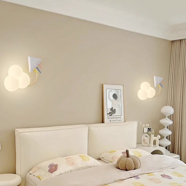 Contemporary Cloud-Shaped LED Wall Sconce Lamp for Bedroom - Modern Iron & Plastic Design, Decorative Lighting Fixture, Cozy Atmosphere, Unique Wall Light, Ideal for Kids' Room, Nursery, Living Room, Home Decor, Energy-Efficient Illumination, Stylish Bedr