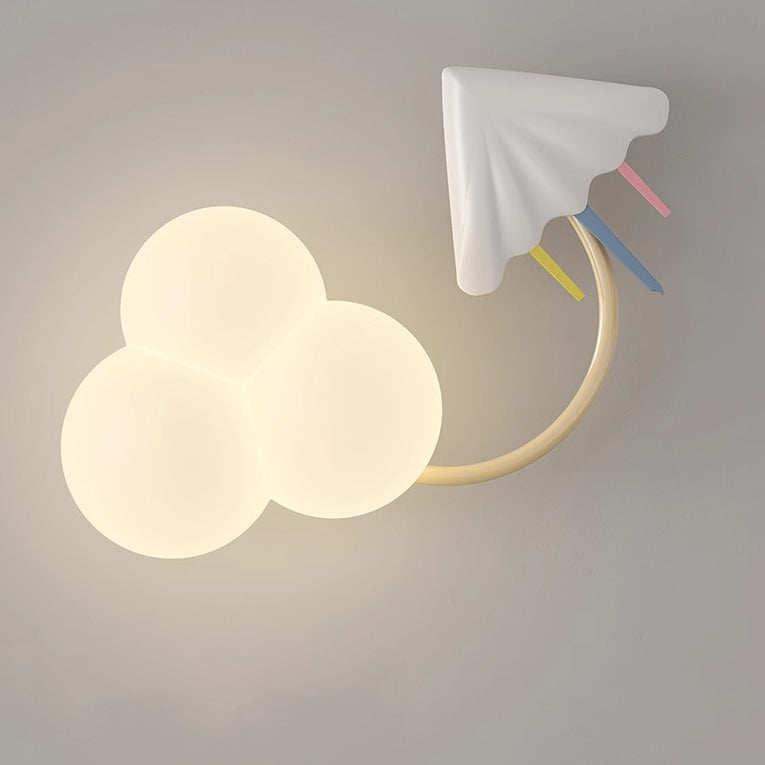 Contemporary Cloud-Shaped LED Wall Sconce Lamp for Bedroom - Modern Iron & Plastic Design, Decorative Lighting Fixture, Cozy Atmosphere, Unique Wall Light, Ideal for Kids' Room, Nursery, Living Room, Home Decor, Energy-Efficient Illumination, Stylish Bedr